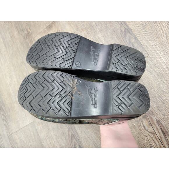 Dansko Waterdrop Design Blue Purple Clogs Size 38 - US 7/7.5 Slip On - Picture 8 of 8